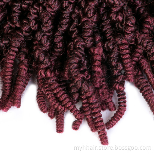 10 Pcs 8 inch 15 Roots Synthetic Braiding Hair Extensions Ombre color Black Brown Crochet Hair Curly Pre-twisted Braids